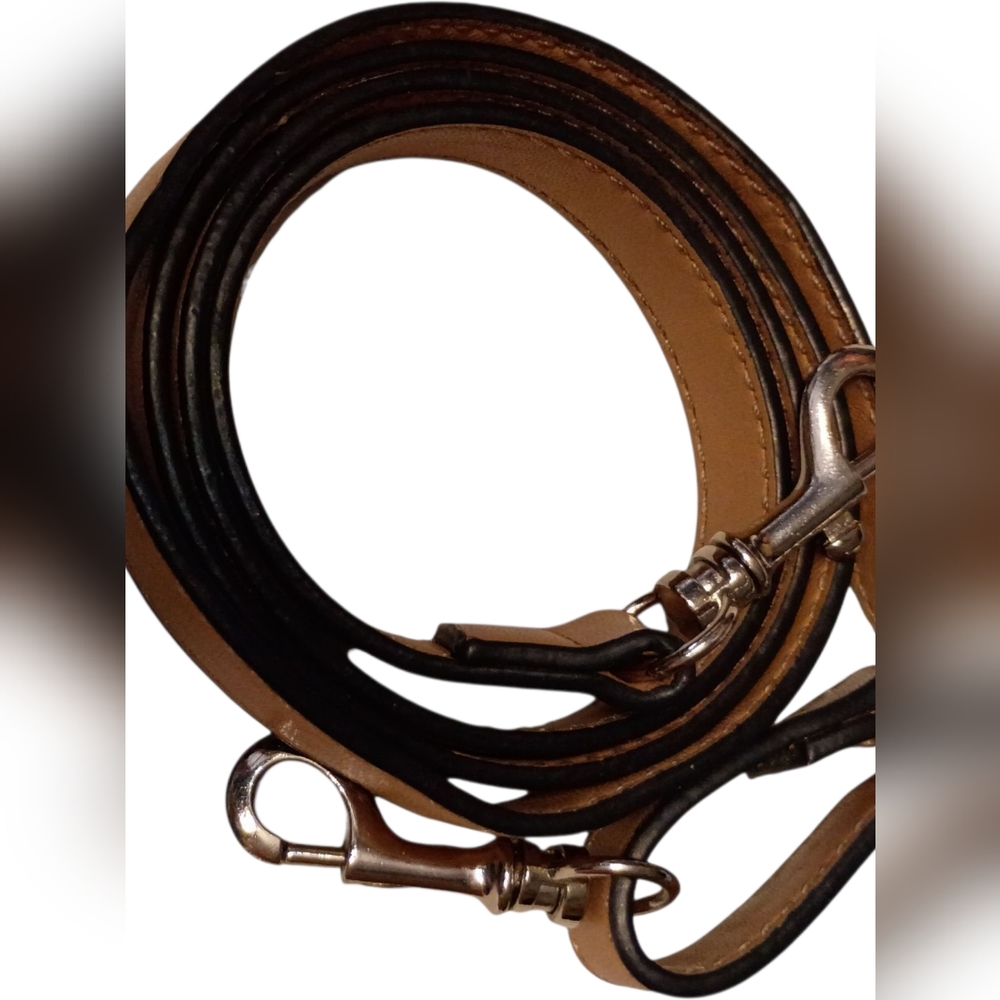 Brown Leather Crossbody Replacement Purse Strap Silver Hooks